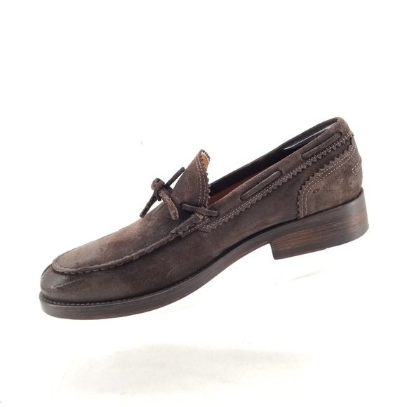 TREMP ITALY Men's Split Toe Oxford Shoes Brown Leather  Size 10 M - Picture 4 of 8